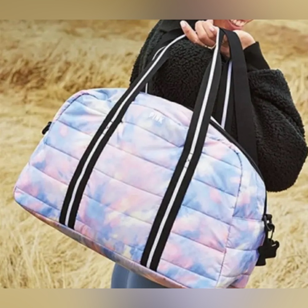 PINK Victoria's Secret Pastel Tie-Dye Duffle Bag